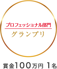 フォトコンテスト プロフェッショナル部門 グランプリ 賞金100万円 1名
