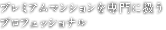 プレミアムマンションを専門に扱うプロフェッショナル