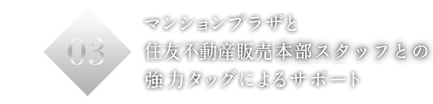 03マンションプラザと住友不動産販売戦略策定チーム 強力タッグによるサポート