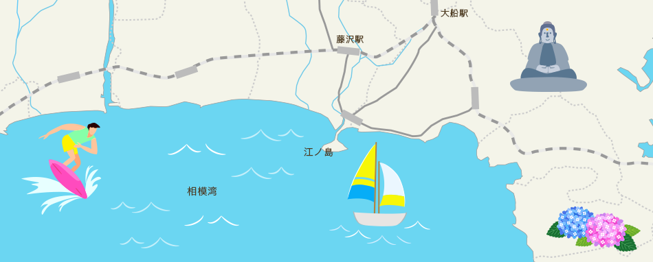 湘南・海から近い地域マップ