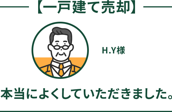 一戸建て売却 本当によくしていただきました。 H.Y様