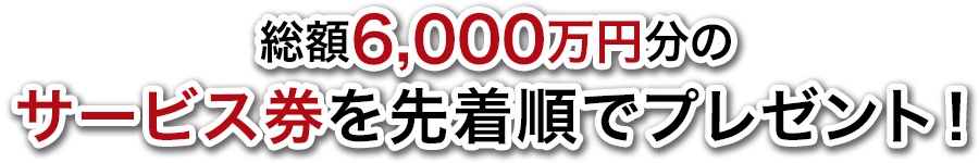 z6,000~̃T[rX撅Ńv[gI