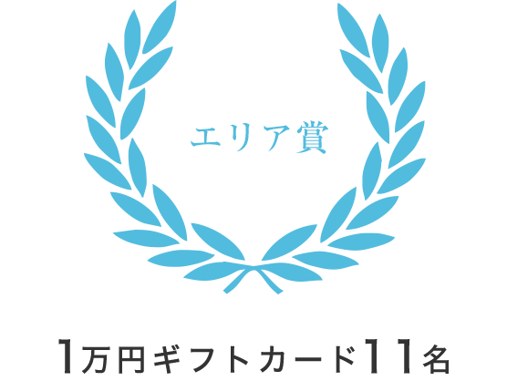 エリア賞 1万円ギフトカード11名