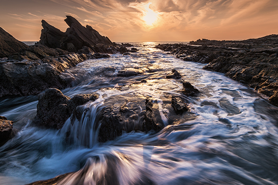 入選 高原　正博　「岬の夕景」　埼玉県