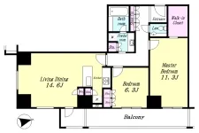 2LD・K+WIC<br>88.40m²