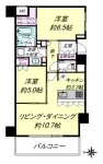 2LD・K+WIC<br>58.49m²