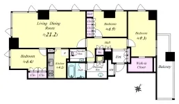 3LD・K＋WIC <br>110.71m²