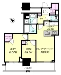 2LDK+WIC<br>56.93m²