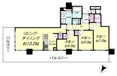 ３ＬＤＫ+ＷＩＣ<br>７５．９１m²