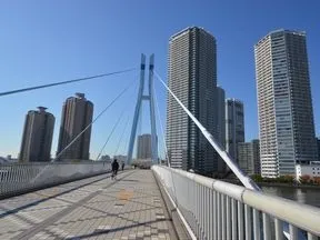 辰巳桜橋を直進後、右折