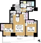 2LDK　<br>55.03m²