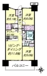 3LD・K+2WIC<br>70.34m²