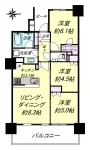 3LD・K+WIC<br>62.27m²
