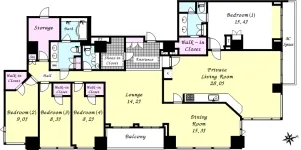 4LDK+ＦＲ+Ｓ　<br>226.12m²