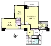 2LD・K+WIC　<br>79.31m²