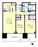 2LD・K＋WIC<br>70.74m²