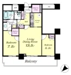 2LD・K　<br>71.13m²　