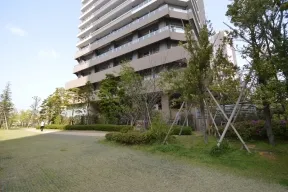 ザ・クラッシータワーの南側の庭園