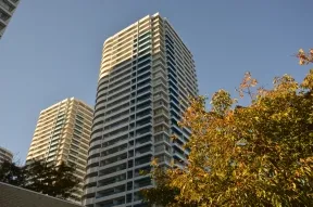 東側から望む。左からthe West棟<br>、右がthe East棟
