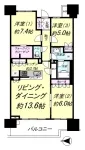 ３LD・K＋WIC<br>８０．４５m²