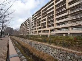 玉川上水に面しています