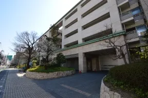 前面道路から見た駐車場入口