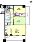 2LDK　<br>57.73m²