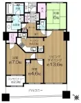 3LD・K＋コンサバトリー<br>84.27m²