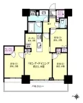3ＬＤＫ+ＷＩＣ+ＳＩＣ<br>68.96m²