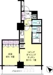 1LDK<br>38.43m2