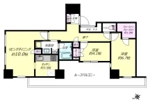 2LD・K+WIC <br>61.40m²