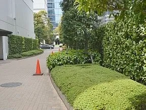 敷地の東西を結ぶ通路