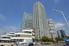 みなとみらい橋から、右奥に見える