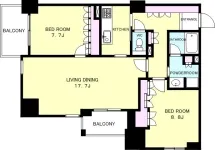 D棟：2LDK<br>87.85m²