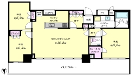 3LD・K＋WIC　<br>91.03m²　