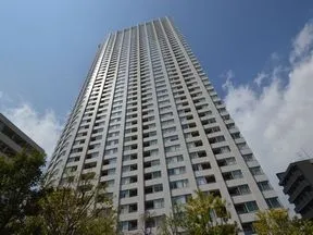 庭園から見上げたタワー棟　外観