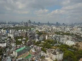 ４１階からの眺望　【白金台・恵比寿方面<br>】