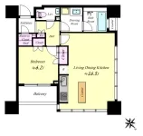 1LDK　<br>56.07m²