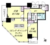 2LDK<br>68.96m²