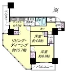 2LD・K+WIC<br>73.35m²