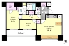 2LDK＋WIC <br>69.67m²