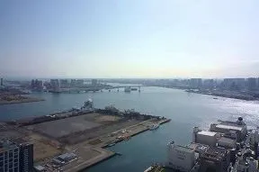 高層階からの眺望　レインボーブリッジ方<br>面