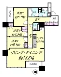 3LDK+WIC<br>82.96m²