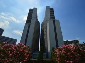 みどりの大広場から見た外観 