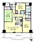 ３ＬＤＫ<br>７４．３７m²