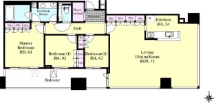3LDK　<br>118.81m²