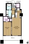 1LDK+ウォークインクロゼット+納戸<br>51.13m²