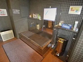 ペット専用エントランス、足洗い場