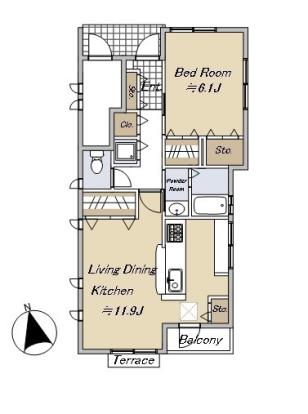 間取図 駐車場利用不可