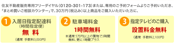 すみふの仲介ステップ(住友不動産販売)ご契約者様特典